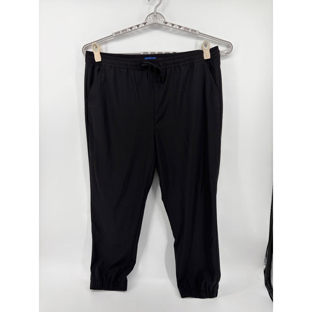 Apt. 9 Mens XXL Black Joggers Elastic Waist Drawstring Stretch Performance Pants